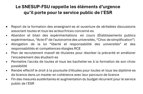 le programme
