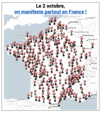 carte des mobilisations