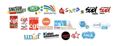 logos de l’intersyndicale du 26 mars 2026