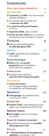 SOMMAIRE LE SNESUP #745