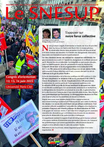Supplément congrès du mensuel n° 714, avril 2023
