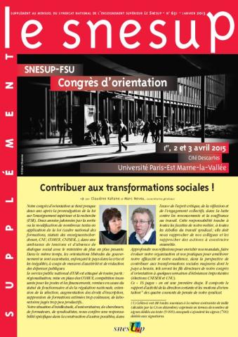 16-pages congrès d’orientation, janvier 2015