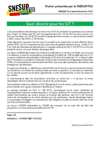 Quel devenir pour les IUT ?