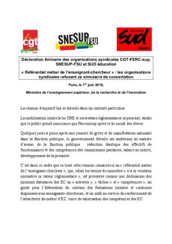 « Référentiel métier de l’enseignant-chercheur » : les organisations syndicales refusent ce simulacre de concertation