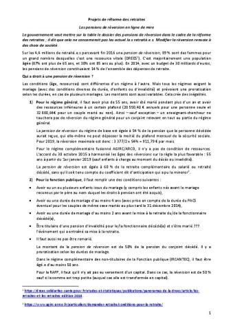 Projets de réforme des retraites : les pensions de réversion en ligne de mire