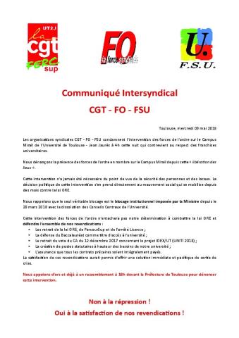 Evacuation de Toulouse-Jean Jaurès : communiqué de l'intersyndicale
