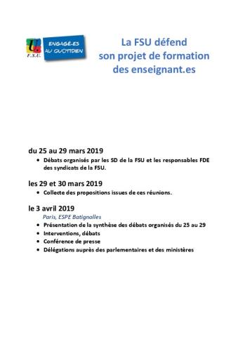 Le projet de la FSU sur la FDE