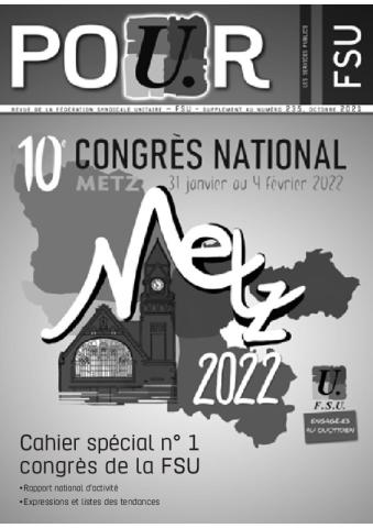 POUR  n° 235  Spécial 10e congrès national de la FSU