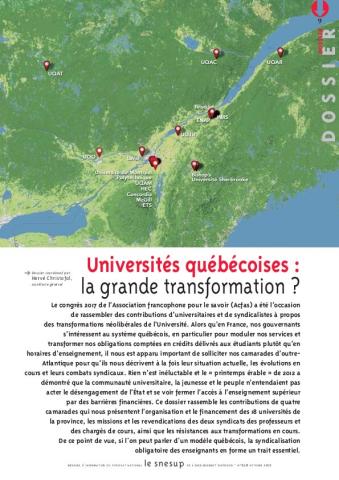 Universités québécoises : la grande transformation ?