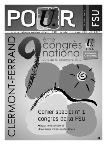 POUR  n° 218  Spécial 9e congrès FSU