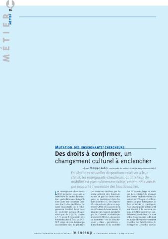 MUTATION DES ENSEIGNANTS-CHERCHEURS