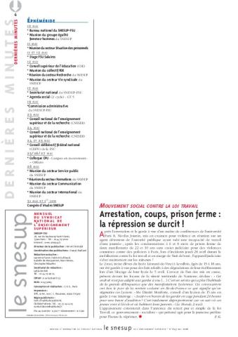 MOUVEMENT SOCIAL CONTRE LA LOI TRAVAIL : Arrestation, coups, prison ferme : la répression se durcit !