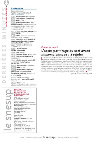 LUTTES DES PRÉCAIRES DE L’ESR : Des collectifs structurés qui obtiennent des victoires - Michelle Lauton - N° 646 JUIN 2016
