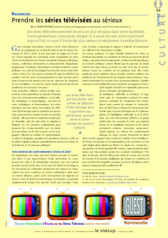 Prendre les séries télévisées au sérieux