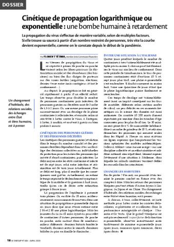 Coronavirus : article de F. Tétard paru dans le mensuel n° 684, avril 2020