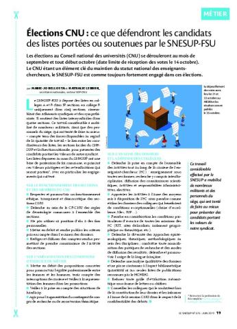 Les raisons de voter pour les listes SNESUP-FSU aux prochaines élections CNU et ce que défendront les candidats portées ou soutenues par le SNESUP-FSU
