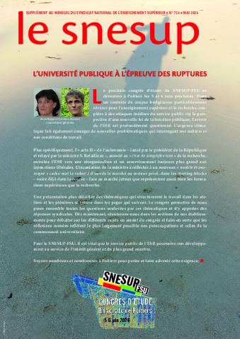 Supplément congrès du mensuel n° 724, mai 2024