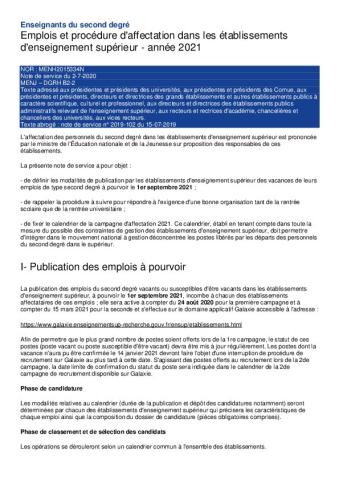 Notes de services 2020 et textes réglementaires PRAG-PRCE 