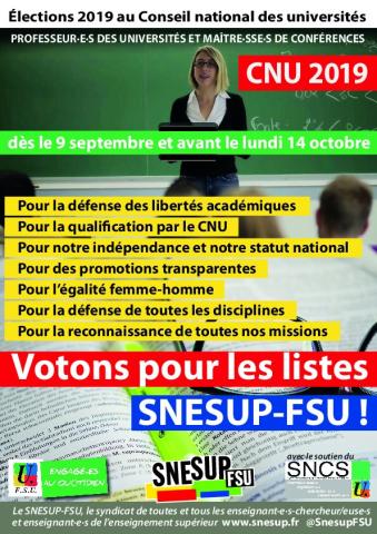 Affiche et flyer campagne CNU 2019