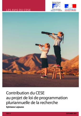 Avis du CESE sur la LPPR - 22 septembre 2020