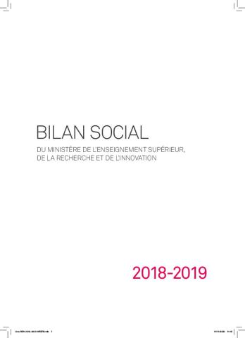 Bilan social MESRI 2018/2019