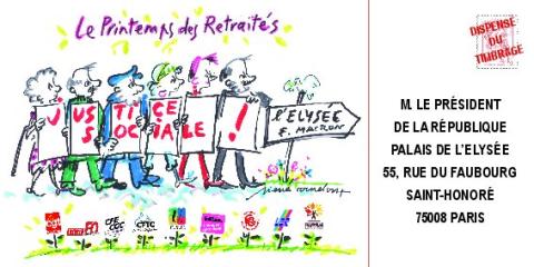  Printemps des Retraités  : Carte-pétition du Groupe des 9 à envoyer au Président de la République - Mars 2019