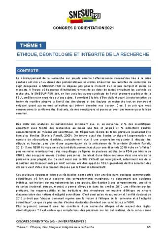 Thèmes du congrès d'orientation - La “crise sanitaire” comme révélateur et/ou accélérateur des difficultés   et des transformations de l'ESR