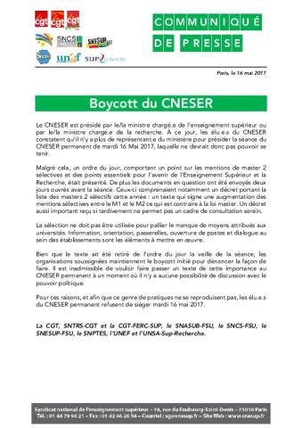 Boycott du CNESER