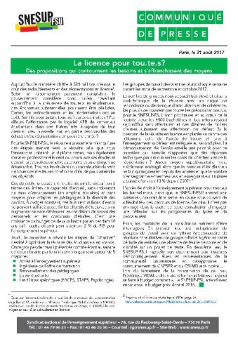 La licence pour tou.te.s ? Des propositions qui contournent les besoins et s’affranchissent des moyens