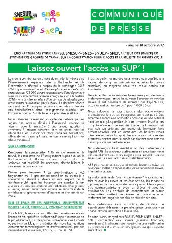 Laissez ouvert l’accès au SUP’ !