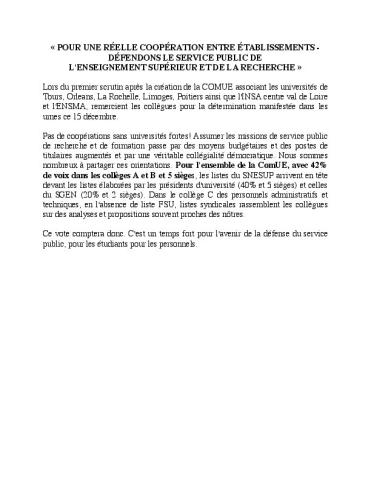 Communiqué de presse - COMUE Léonard de Vinci