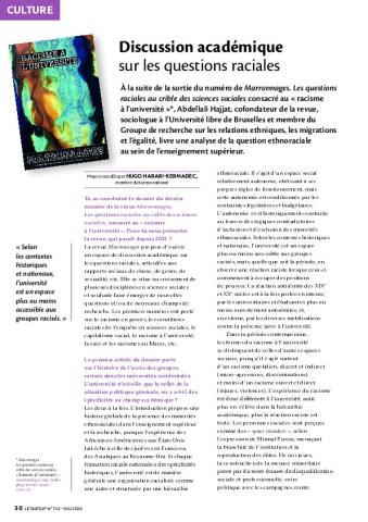 Discussion académique sur les questions raciales
