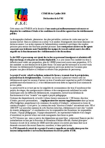 CTMESR du 5 juillet 2018 : PPCR pour les hospitalo-universitaires, élections professionnelles