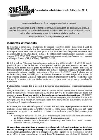 Reconnaissance du travail des élu.e.s dans les conseils