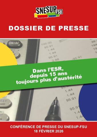 Dossier de presse - Conférence de presse du SNESUP-FSU du 18 février 2026