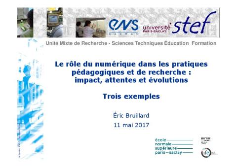 Éric BRUILLARD – Professeur d’université – ESPE de Créteil