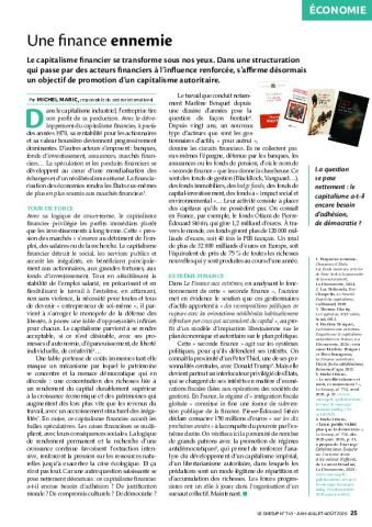 Une finance ennemie