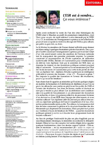 Édito du mensuel de mars 2023