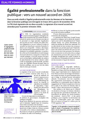 Égalité professionnelle dans la fonction publique : vers un nouvel accord en 2026