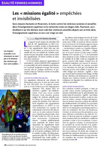 Les « missions égalité » empêchées et invisibilisées