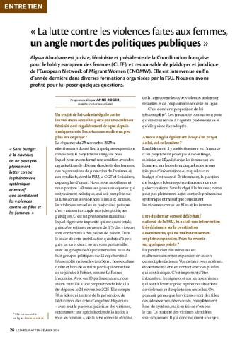 « La lutte contre les violences faites aux femmes, un angle mort des politiques publiques »