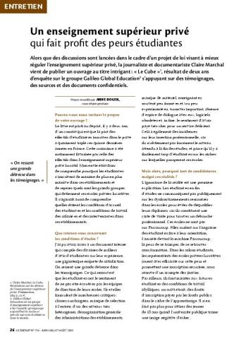 Un enseignement supérieur privé qui fait profit des peurs étudiantes
