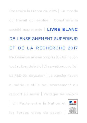 Le Livre blanc de l'enseignement supérieur et de la recherche 2017