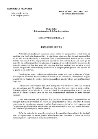 Mobilisation contre la réforme de destruction de la Fonction Publique