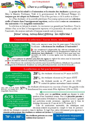 Université Clermont Auvergne : Tract pour salon InfoSup
