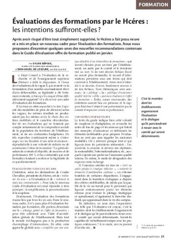 Évaluations des formations par le Hcéres : les intentions suffiront-elles ?
