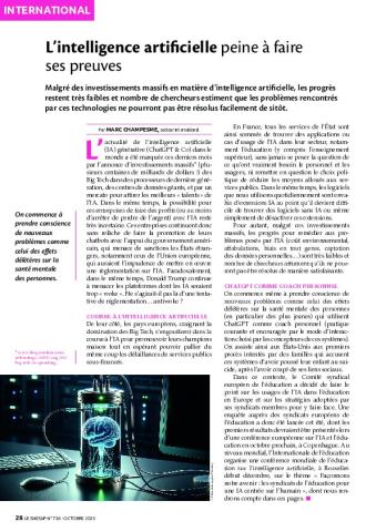 L’intelligence artificielle peine à faire ses preuves