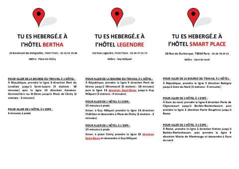 Vous êtes hébergé.e à l'hôtel Bertha 