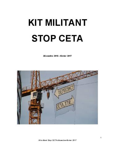 CETA : mobilisons-nous contre l'accord de "libre échange"