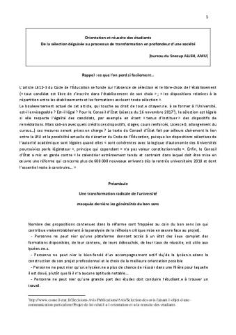 Orientation et réussite des étudiants : De la sélection déguisée en processus de transformation en profondeur d’une société
